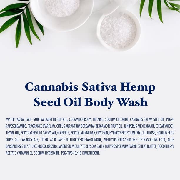 Dr. Teal Cannabis sativa Hemp Seed Oil Body Laving - manteiga de karité, aloe vera e óleos essenciais de vitamina e