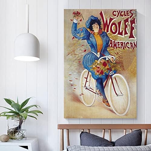 Poster dos anos 90 Promoção Americana de bicicleta Americana Decoração de parede de parede Trepa de parede para decoração