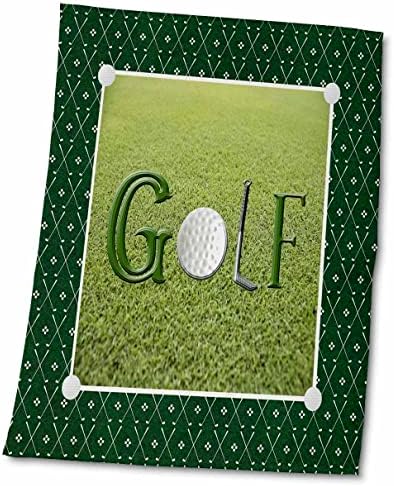 Bola de golfe 3drose é o clube de golfe O é a moldura de bola de fundo l, grama - toalhas