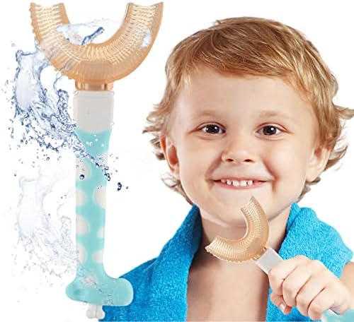 Crianças Usunha de dentes em forma de dentes com escova de silicone Manual de treinamento U Tipo de dentes de dentes de dentes