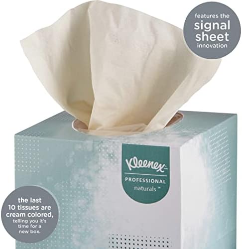 Kleenex® Naturals Facial Facial, Boutique Box, 95 folhas por caixa, caso de 36 caixas