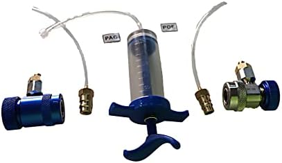 Injetor de corante de óleo Tektino com adaptador de acoplador rápido do lado baixo R134A e R1234YF Ferramenta de injetor
