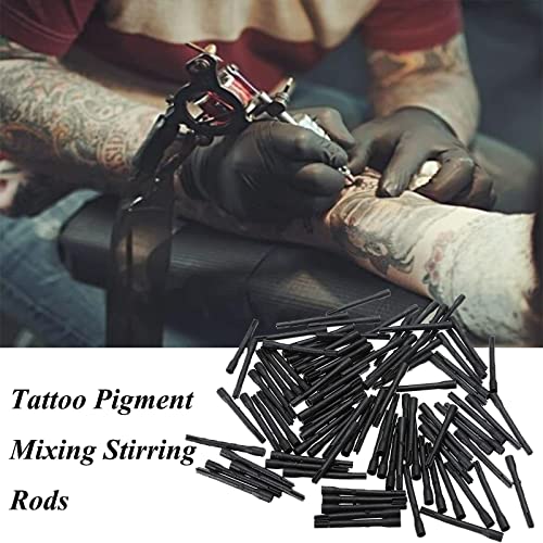 Tatuagem mistura de tinta bastões -yugui 300pcs misturador de tinta tatuagem tatuagem tatuagem mixagem bastões de plástico hastes de mecanismo de maquiagem Microblading Tool para tatuagem mixer de tinta Máquina