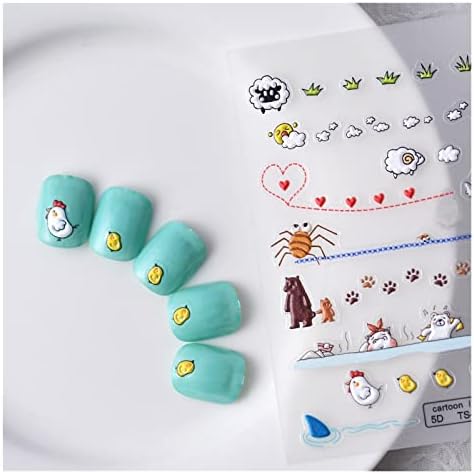 Nupart Animal Garden 5D adesivos de unhas Decalques de unhas Diy Nails Decoração Ferramentas Creme Luxo Coréia Diy Made