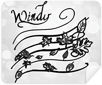 Windy Weather Painted Pattern Patterning Trening Limpador de tela 2pcs Tecido de camurça
