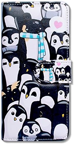 Bcov OnePlus Nord N200 5G, preto Penguins Flip Phone Caixa de capa de capa de capa com cartas Kickstand para o OnePlus