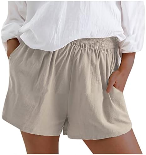 Rúsicas de seda para mulheres calças de bolso curto calças casuais confortáveis ​​shorts de cores sólidas