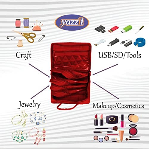 Yazzii Crafters Mini -Organizador Tote Bag - Organizador de armazenamento multiuso para artesanato, cosméticos e jóias
