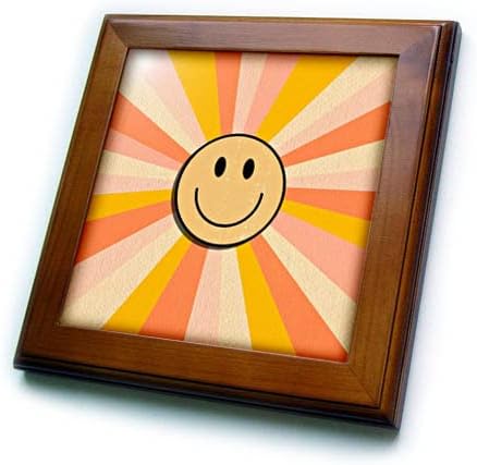Rosette 3drose - vintage - design retro smiley sol design - telhas emolduradas