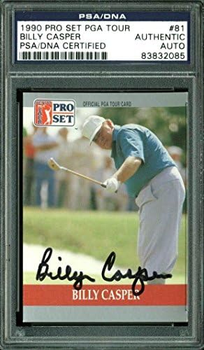 Billy Casper assinado Card 1990 Pro Set PGA Tour #81 PSA/DNA Slabbed - Fotos de golfe autografadas