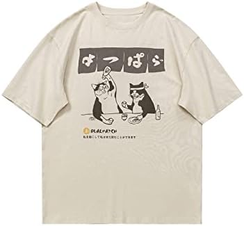 Mens Harajuku gráfico de manga curta T camisetas de tamanho grande estético casual vintage unissex streetwear camisetas