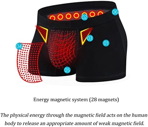 XSion Terapia magnética Energética Roupa de 3 pacotes boxer Brief para homens calças internas respiráveis ​​Melhorando o poder