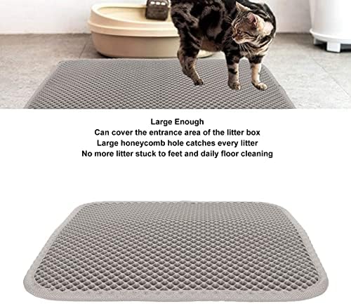 Almofada de ninhada de gato, tapete de alimentação de animais de estimação à prova d'água lavável almofada de gato eva -maca de arremesso de ninhada Controle de dispersão para gatinho