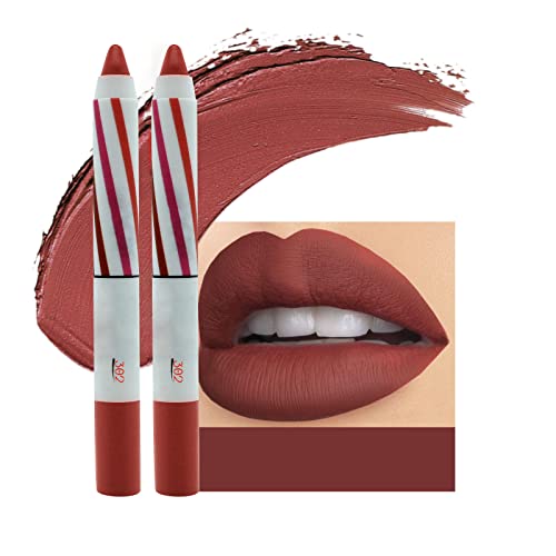Vinho Divino 2pc Lipstick lápis Lip Lip Velvet Silk Lip Gloss Makeup Lipering Liplliner caneta Sexy Lip Tint Cosmetic