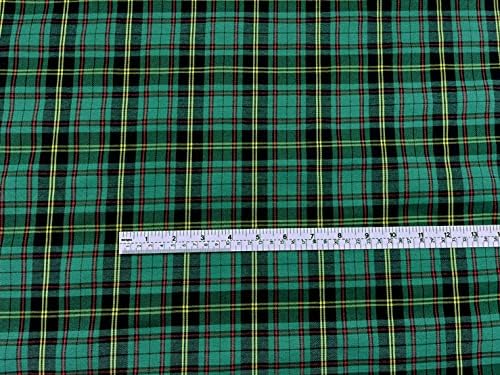 AMORNPHAN 60 polegadas xadrez escocês padrão Tartan Motif Impresso tecido de algodão para roupas Tonela de mesa Decorativa