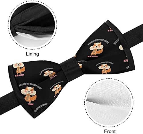Cartão dos namorados com gravata borboleta de esquilo, gravata pré-amarrada