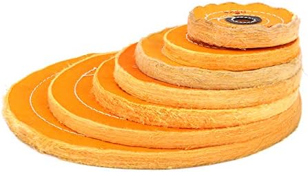 Wenfo 5 ”Buffing Polishing Wheel Algodão amarelo Fina Fina Costura de Buffing Para Ferramenta de Buffer de Grelging com Bole