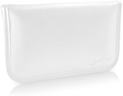 Caso de ondas de caixa compatível com o Oppo Reno 7 Pro - Elite Leather Messenger Bolsa, Design de envelope de capa de couro sintético para Oppo Reno 7 Pro - Ivory White