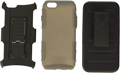 Celas de águia Apple iPhone 6 Plus Skin Hybrid Case With Stand and Holster - Embalagem de varejo - cinza/preto