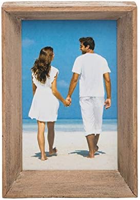 Beachcombers Wood 4x6 WHt Wash Pictre Frme White