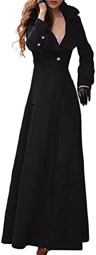 PrDeCexlu Cool A Line Windbreaker feminino Pub Falto de manga longa Vestido de túnica Rouco de poliéster confortável sólido