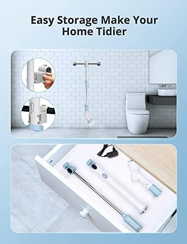 Mãe elétrica de alça longa sem fio Bilim, ferramenta de limpeza doméstica, lavador de rotação portátil, para banheiro/parede/ladrilho piso/banheira/rodapé/banheiro/cozinha
