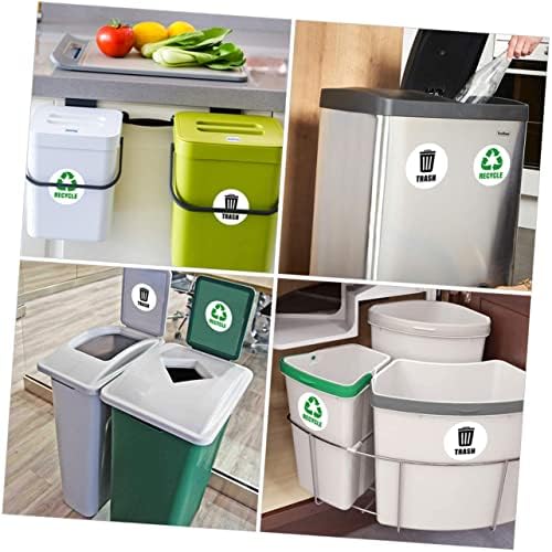 Tofficu 2 conjuntos 6 rótulos de classificação de lixo Etiquetas de contêiner de lixo ao ar livre lixo de lixo de lata de lata