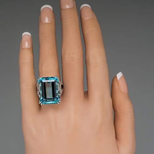 2023 Novas tendências Blue Ring Ring Geométrico Lady Retangle Jóias Ringos de Moda Rings Resina Anéis