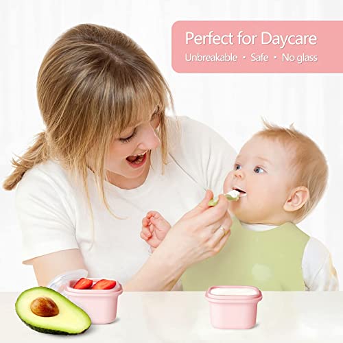 Termichy Baby Food Rececters, 8 compasos de gotas de silicone à prova de vazamento com tampas, microondas, freezer e lava-louças