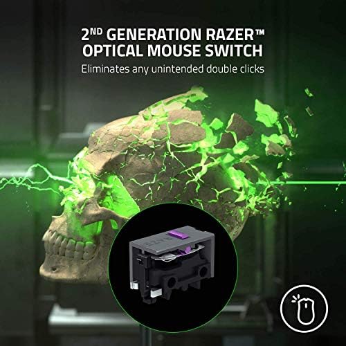 Razer Deathadder V2 Pro Wireless Gaming Mouse: 20k DPI Sensor óptico - 3x mais rápido que o interruptor óptico mecânico - Iluminação Chroma RGB - 8 botões programáveis ​​- clássico preto