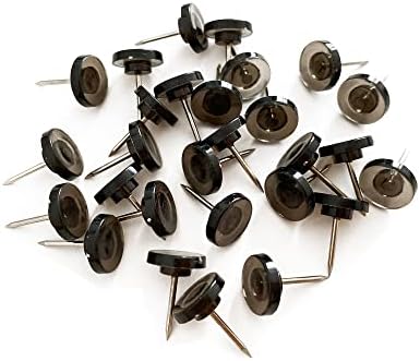 Keeteffi Clear Black Push Pins Tacks 500 pacote, o polegar de cabeça de cabeça de plástico transparente Ponto de aço