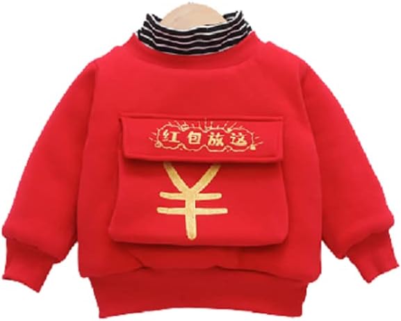 Ano de coelho de criança do zodíaco chinês Sweetshirts chineses de ano novo roupas de manga longa de mangas compridas para meninos