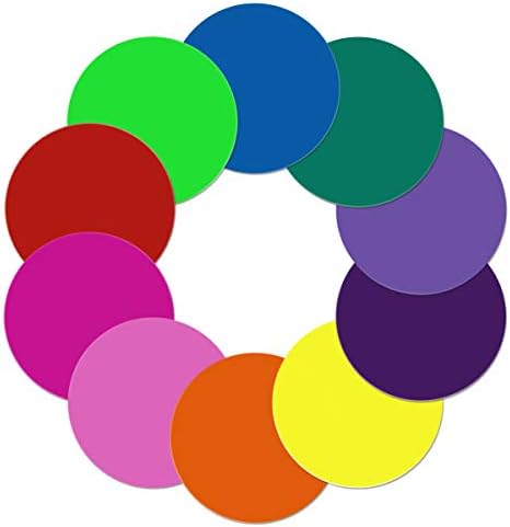 Nuobesty 10 pcs círculos de apagar a seco coloridos, círculos de apagar a seco redondos de 11 polegadas de 11 polegadas