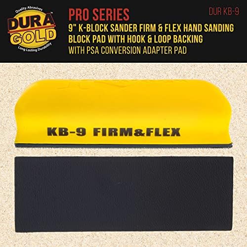 DURA-GOLD PRO Série 9 K-Block Firm & Flex Hand Landing Block Pad com suporte de gancho e loop e adaptador PSA Pad