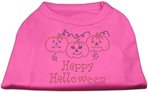 Mirage Pet Products 12 polegadas Happy Halloween Rhinestone Print Shirt para animais de estimação, médio, azul bebê