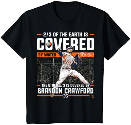 Brandon Crawford coberto por camiseta - vestuário
