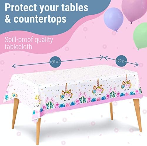 Descobrindo DIY Unicorn Birthday Decorações para meninas - Kit de suprimentos para festas para 16 convidados com pratos, xícaras,