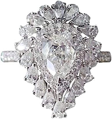 2023 Novo engajamento de anel de jóias especiais The Wedding Women Bride for Girlfriend Rings preenchido