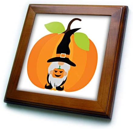 3drose halloween gnome witch jack o lantern gigante abóbora - telhas emolduradas