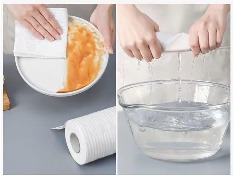Molhado e seco duplo uso preguiçoso papel de cozinha de pano de cozinha suprimentos domésticos de limpeza