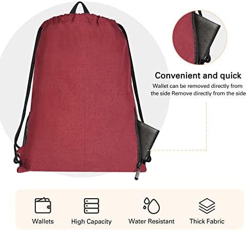 Mochila de cordão noozion com malha de bolso esportivo de ginástica saco de sackpack nylon resistente à água para homens