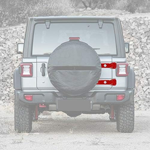 Tail da porta traseira vermelha acabações de pneus sobressalentes Capas de pneus Fit 2018 Up para Jeep Wrangler JL
