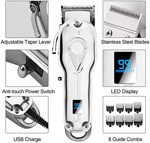 Hatap Hair Trimmer Professional Hair Clippers for Men Barber Clippers