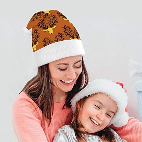 Chapéu de Papai Noel de Natal, Cabeça de veado chapéu de férias de Natal para adultos, Hats de Natal com conforto unissex para