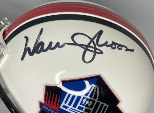 Warren Moon assinou o Mini Capacete com JSA Coa ~ Houston Oilers NFL Hall da Fama - Capacetes Autografados da NFL