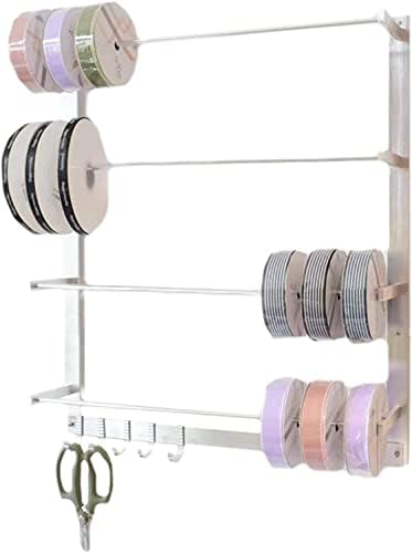 Sala de artesanato de organizador de fita Oitto 4 portador multiuso de fita para fita, rack de arame montado na parede/suporte