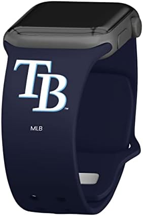 Time Tampa Bay Rays Silicone Sport Watch Band compatível com Apple Watch