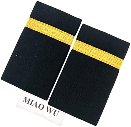 1 par de barras uniformes piloto de companhias aéreas ePaulets Capitão tábuas de ombro Insignia Sliders Sliders de cosplay