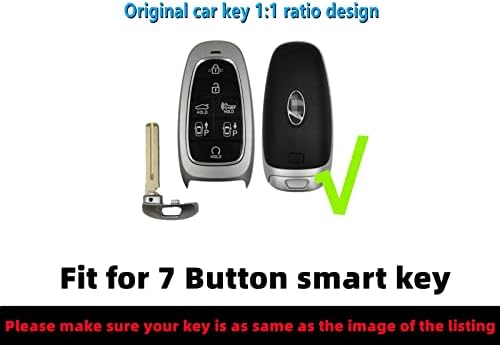 Representar a capa do FOB da chave TPU compatível com 7 botões 2019 2020 2021 Hyundai Sonata Nexo 2022 Hyundai Tucson 2023