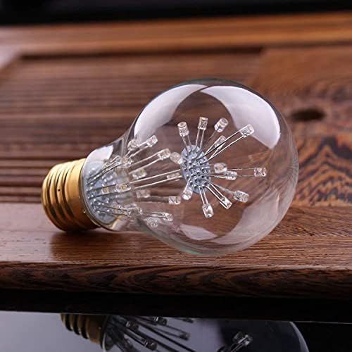 3W A19 LED Edison Bulbs E26 Equivalente 30W, estilo de vidro transparente de gipsophila, 2200k branco quente, 300 lúmens, luzes decorativas